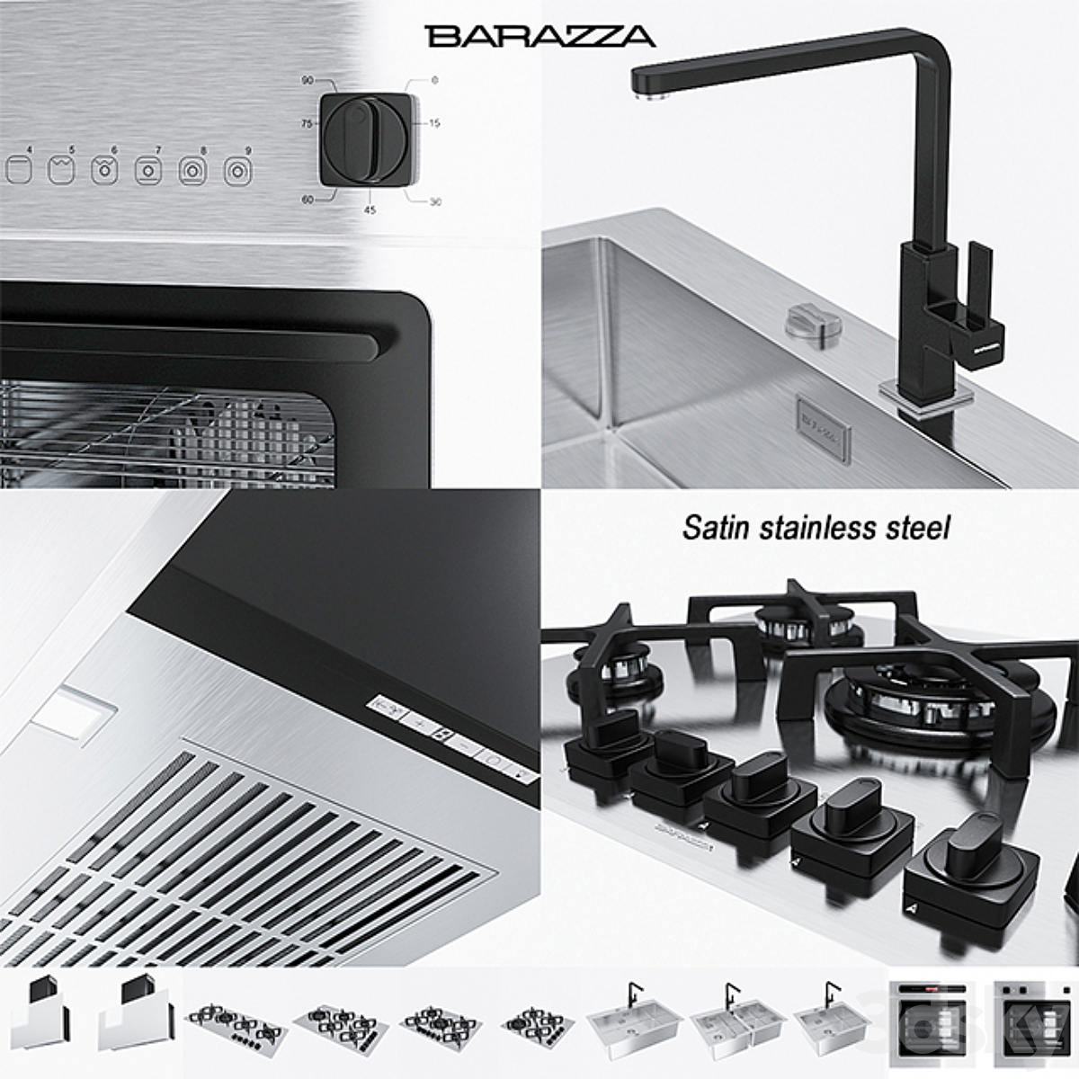 BARAZZA COLLECTIONS UNIQUE (Satin stainless steel)