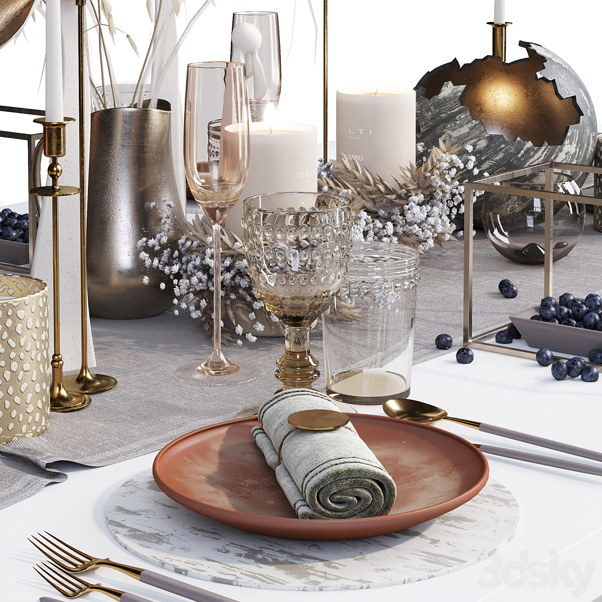 Luxury table setting _ wreath