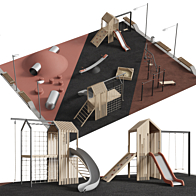 Многофункциональная детская площадка - Детская площадка - 3D модель