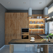 Kitchen Wood+Concrete
