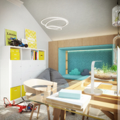Дизайн и визуализация  детской комнаты