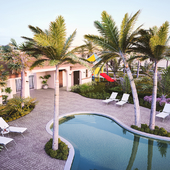 Miami evening pool