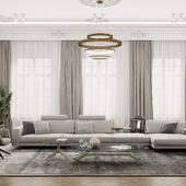 Spacious modern classic living room