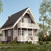 3D визуализация загородного домика