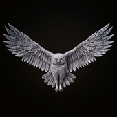 white owl pendant