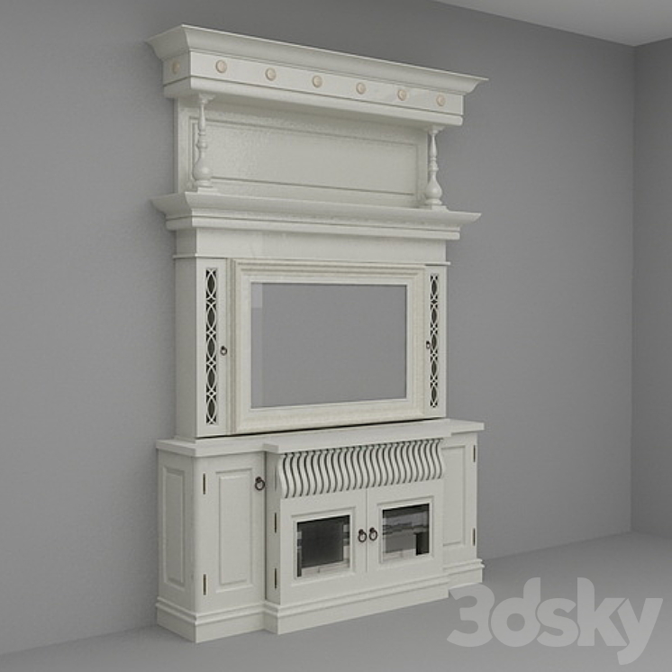 cupboard plasma Romantic - Wardrobe & Display cabinets - 3D model