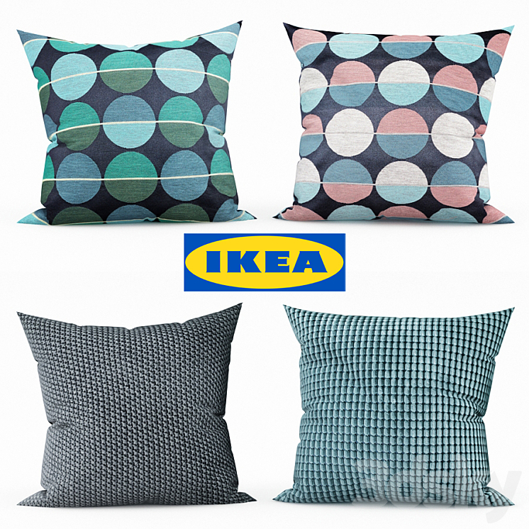 IKEA Decorative Pillows Set Pillows 3D model