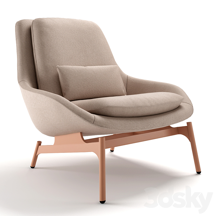 Blu Dot Field Lounge Chair - Arm chair - 3D model
