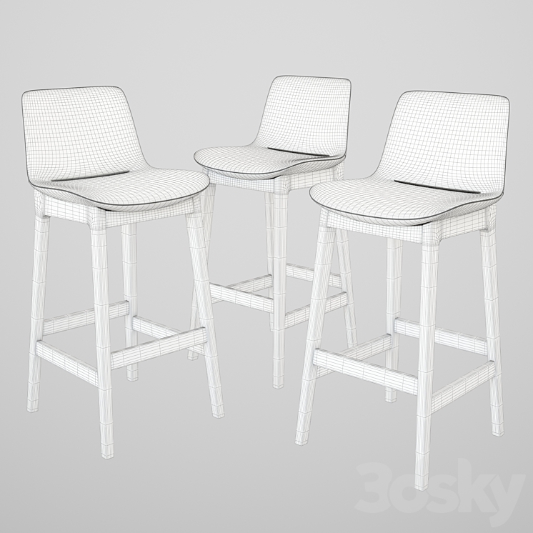 Stool Ventura Poliform - Chair - 3D model