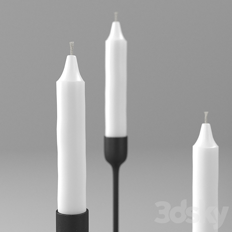 FULLTALIG Candlestick, set of 3, black - IKEA