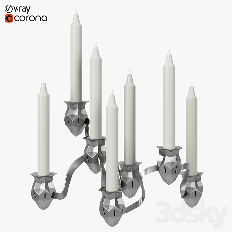 Muuto The More The Merrier Candlestick Other Decorative Objects 3d Model