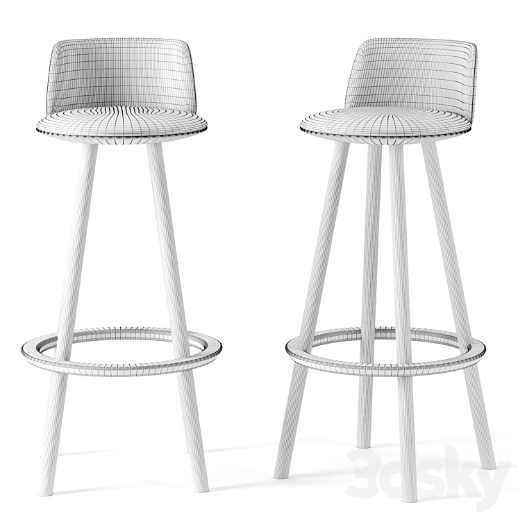 OVO Bar Chair by Benchmark Furniture - Chair - 3D model