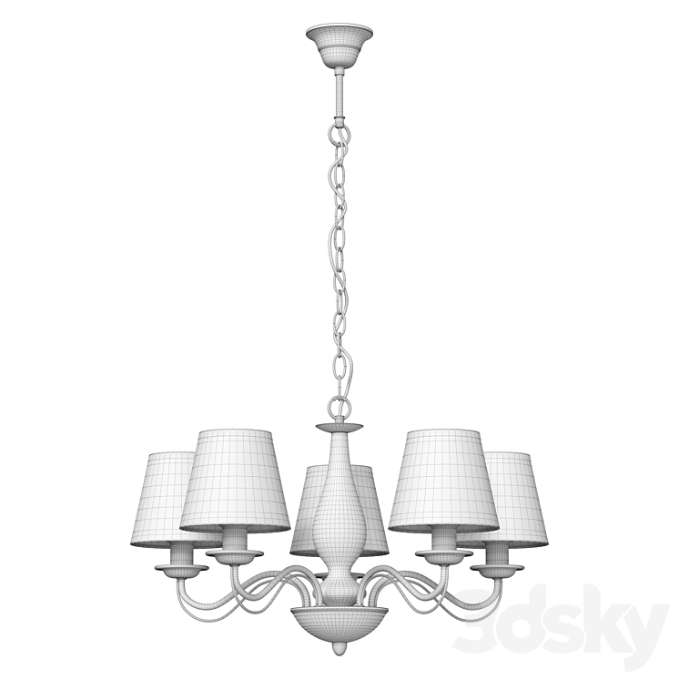 Hanging chandelier A9368LM-5AB - Pendant light - 3D model