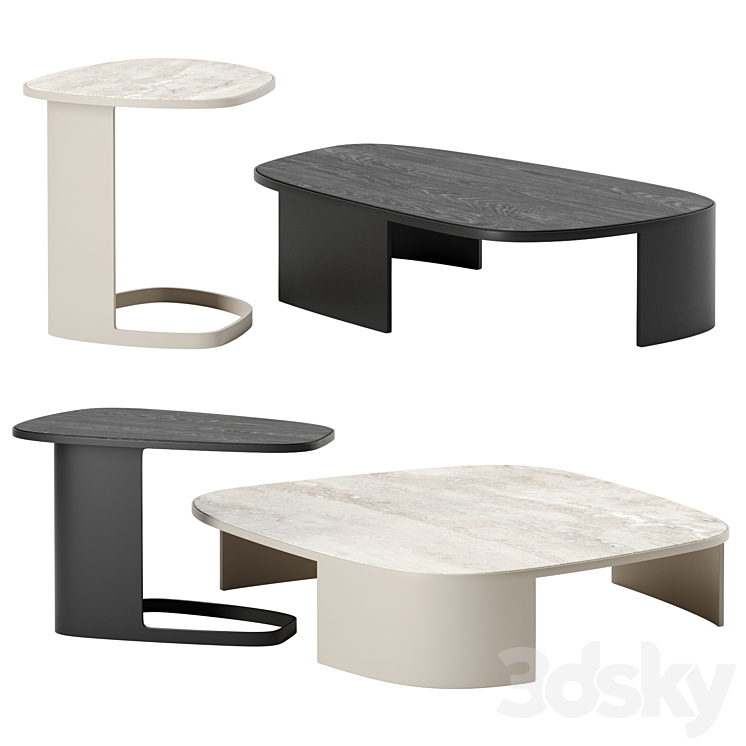 Koishi coffee tables by Poliform - Table - 3D model