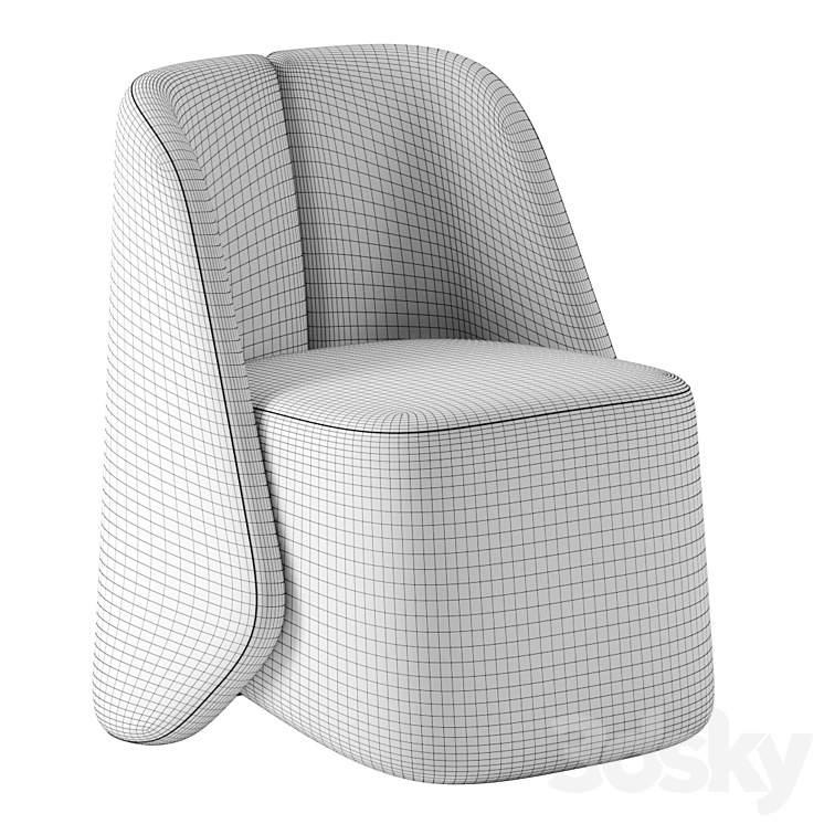 KEREN chair by Baxter - Arm chair - 3D model