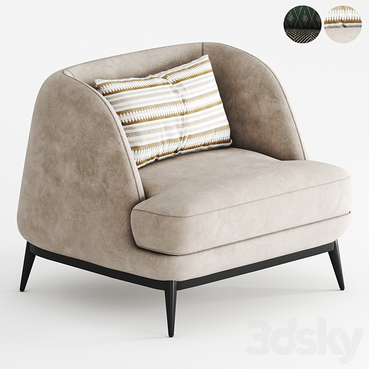 Armchair by Badal - Arm chair - 3D model