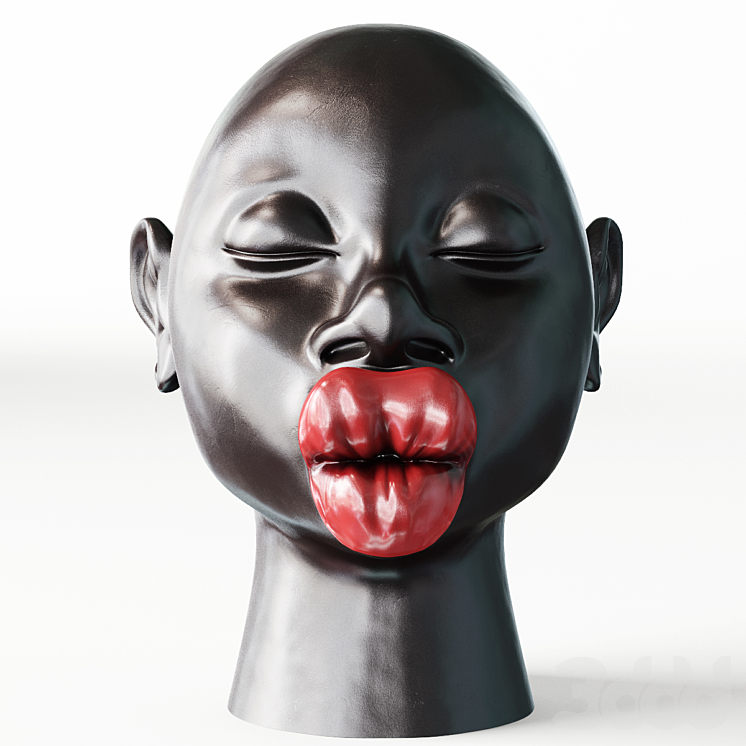 Фигурки головы. Скульптура африканки голова. Статуэтка голова африканки. Кашпо африканка с красными губами. Кашпо голова африканки.