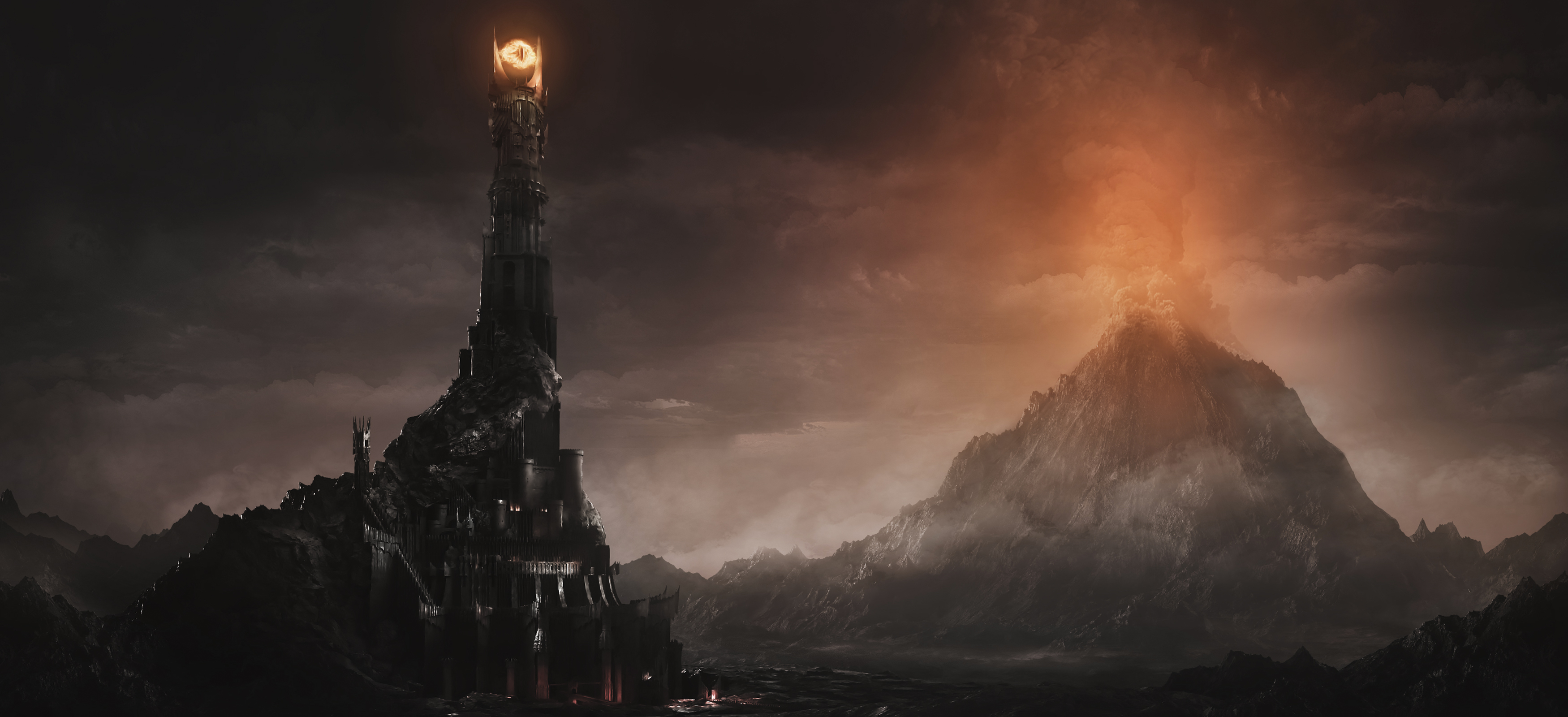 Mordor. Минас Моргул. The Fortress of Barad dúr created by me.